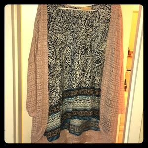 Blouse and cardigan combo